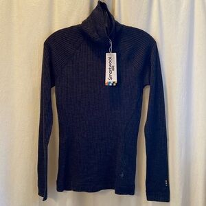 Smartwool thermal rib turtleneck. Size XS. NWT charcoal gray